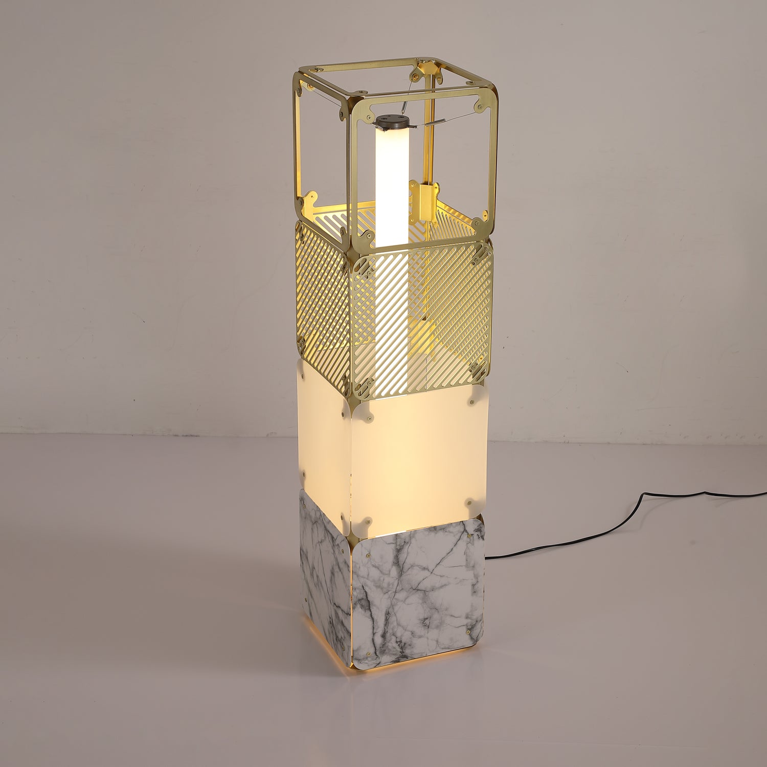 Hyperqube Modern LED Floor Lamp with Adjustable Brightness - Perfect for Living Room, Bedroom, and Office Lighting