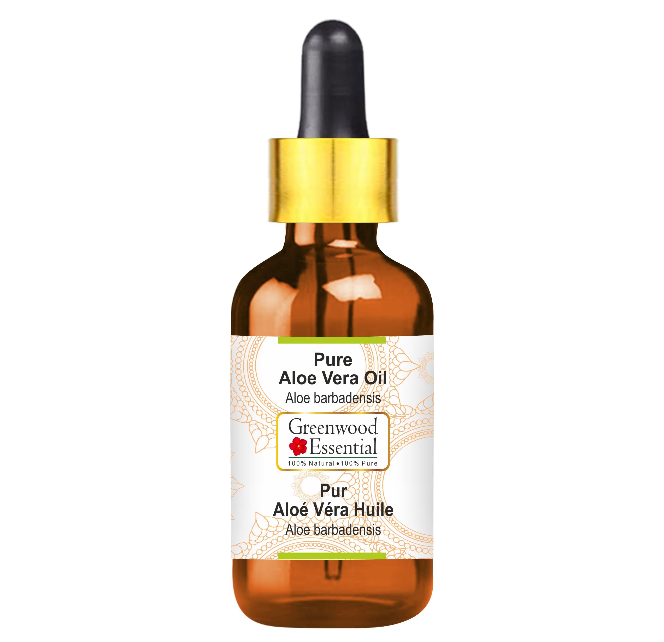 Pure Aloe Vera Oil (Aloe Barbadensis) - 100% Natural Therapeutic Grade, 10ml - Skin Care, Hair Growth, Sunburn Relief & Aromatherapy
