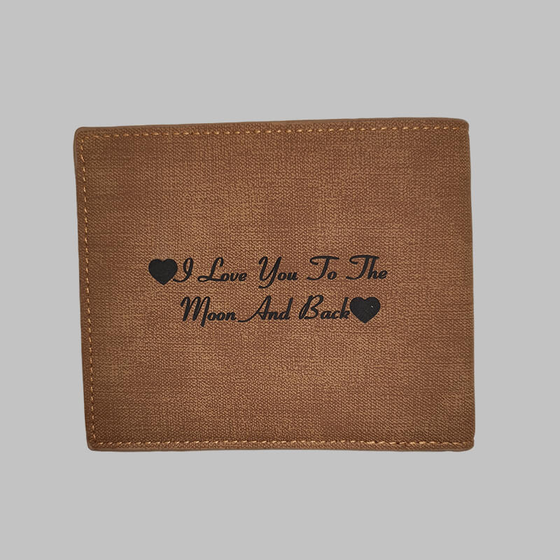 Custom Photo Wallet for Men - Personalized Trifold Leather Wallet - Perfect Christmas Gift for Dad, Husband, Boyfriend - Ideal for Travel, Business & Everyday Use