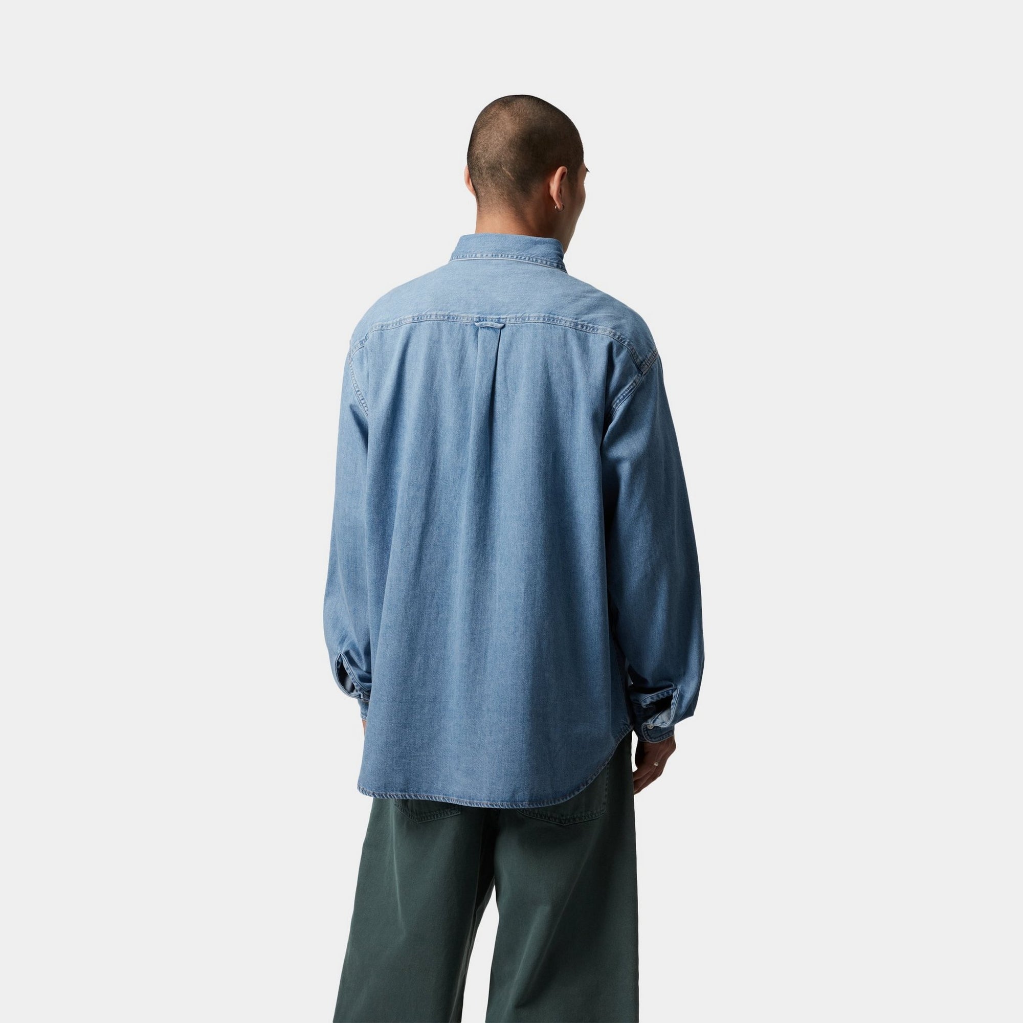 Lucas Shirt for Men - Distressed Blue Denim Button Down Shirt | Casual Wear, Street Style, and Everyday Outfits
