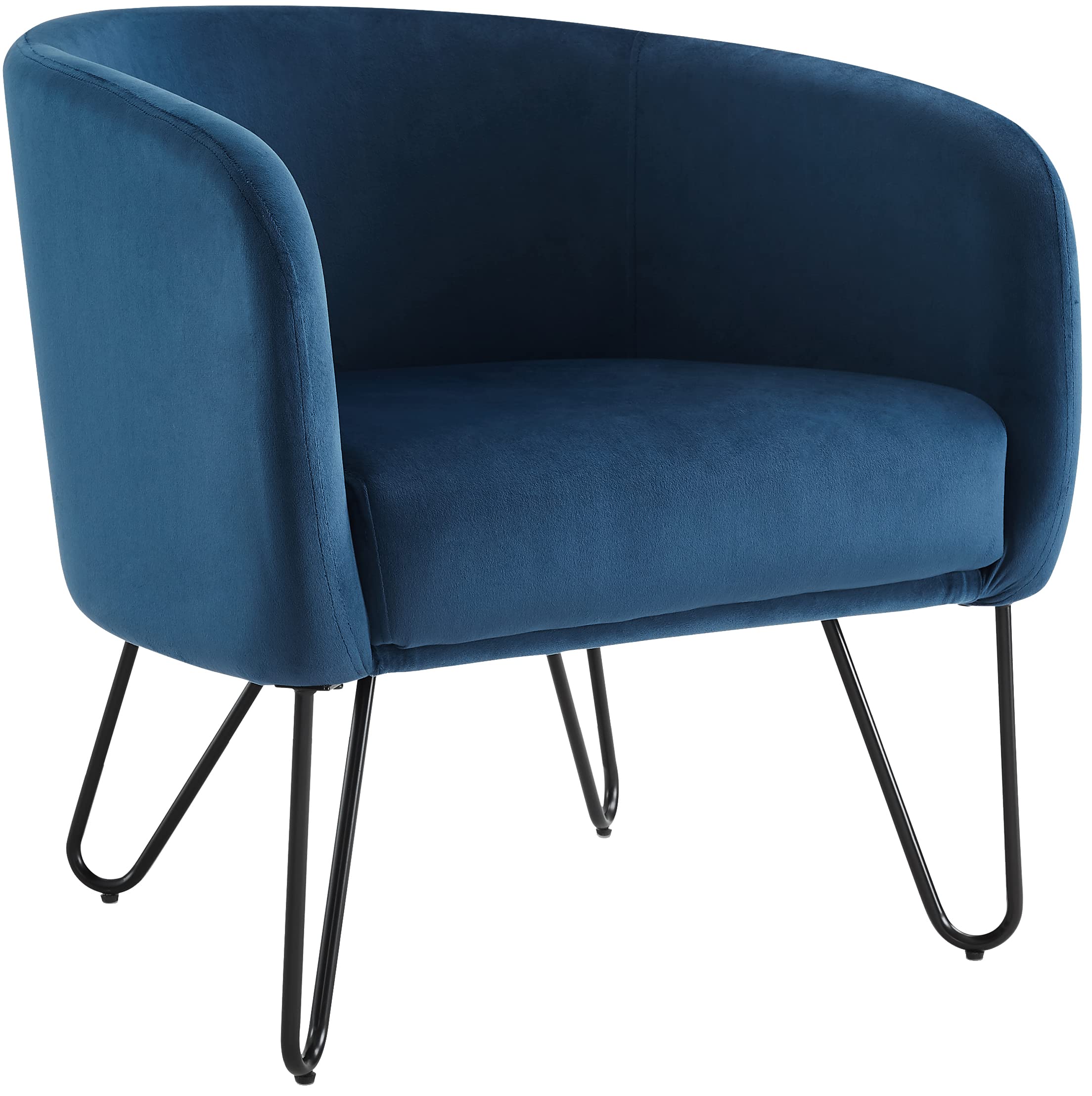 Crosley Furniture Parkway Velvet Accent Chair - Navy Blue Upholstered Living Room Chair for Home Decor, Lounge & Reading Nook
