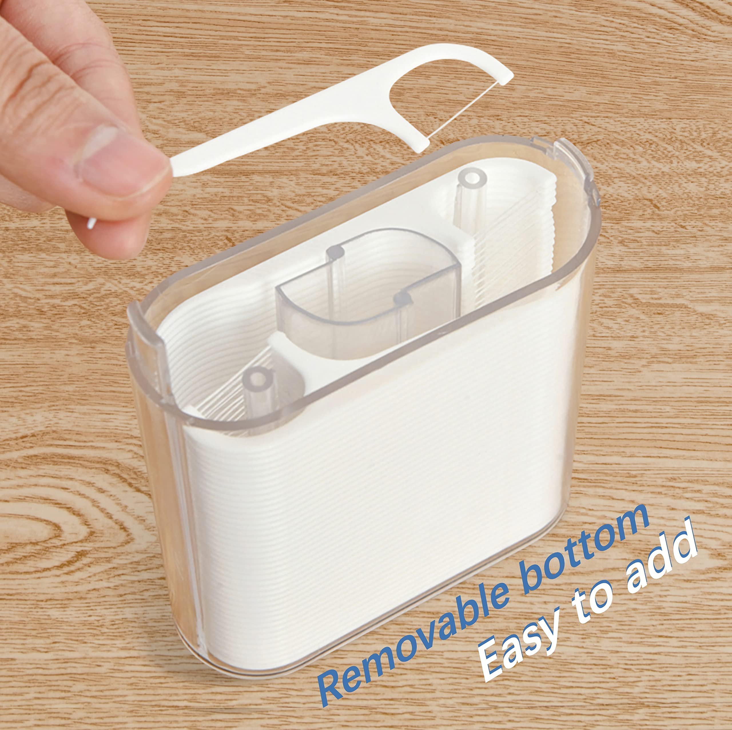 Automatic Pop-Up Floss Pick Dispenser - 140 Count Dental Floss Picks Holder with Refill Box & Travel Case | Hygienic Tooth Cleaner for Bathroom Organization & On-The-Go Oral Care