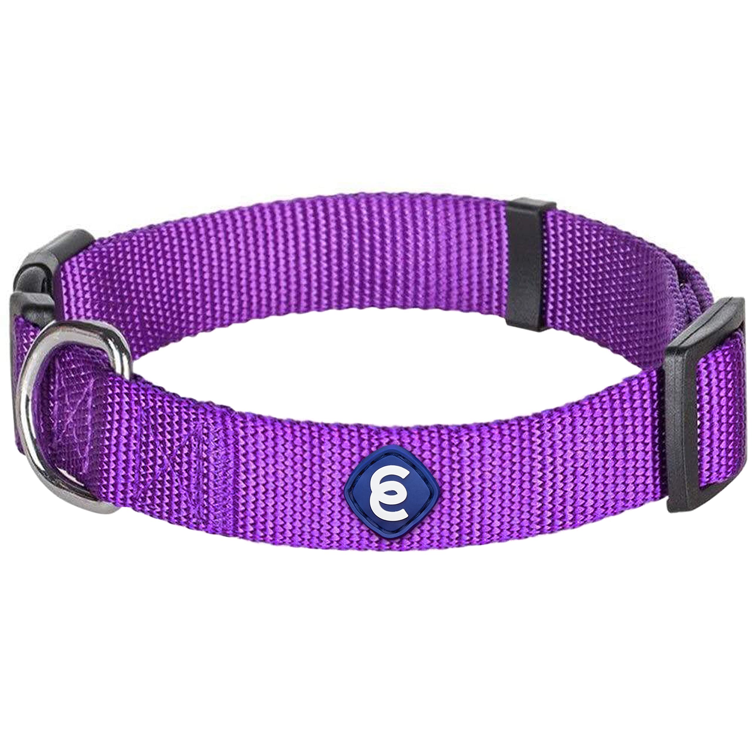 Blueberry Pet Essentials - 20+ Color Classic Dog Collars for Small Medium Large Dogs | Adjustable Nylon Pet Collar with Metal Buckle | Perfect for Walking, Training & Daily Use