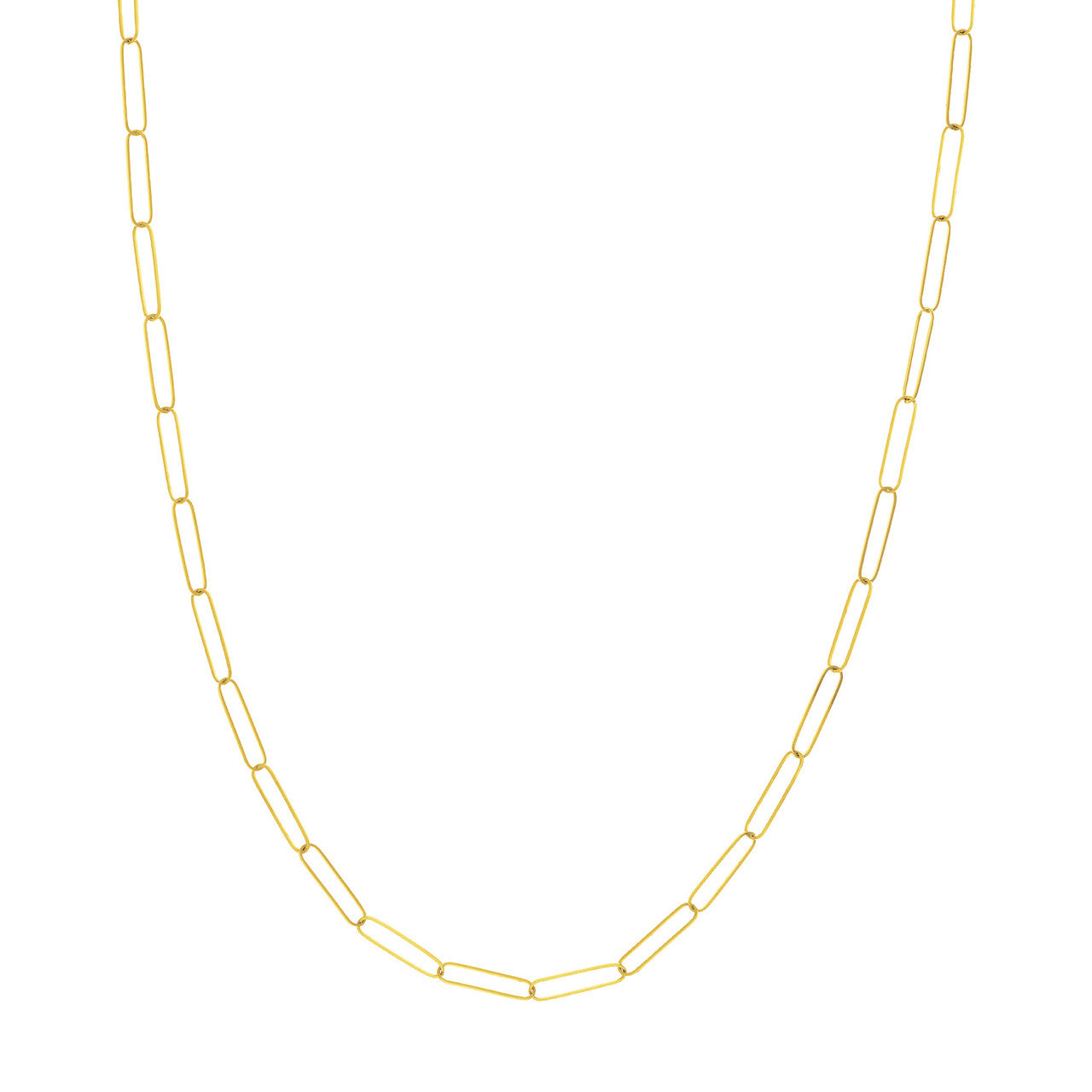 14K Yellow Gold 3.6mm Paperclip Chain Necklace for Women - Dainty Layering Jewelry Gift for Her - Perfect for Everyday Wear, Special Occasions & Gift Giving