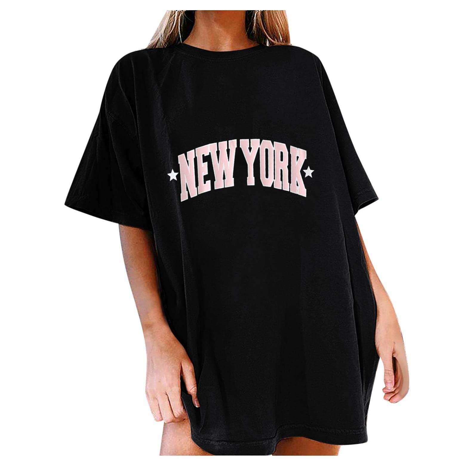 GUOBIOZIY Women's Vintage Graphic Tees - Dandelion Print Short Sleeve T-Shirts | Casual Summer Crewneck Tops for Teen Girls | Perfect for Streetwear, Music Festivals & Everyday Outfits