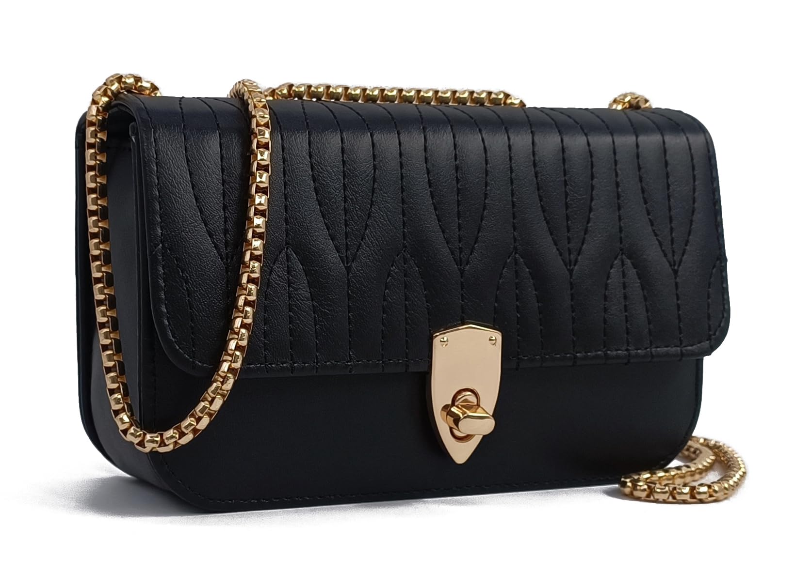 PORT&LOTUS Mini Shoulder Bag for Women - PU Leather Small Crossbody Purse, Little Tote Handbag - Perfect for Everyday Use, Travel, Shopping & Date Night