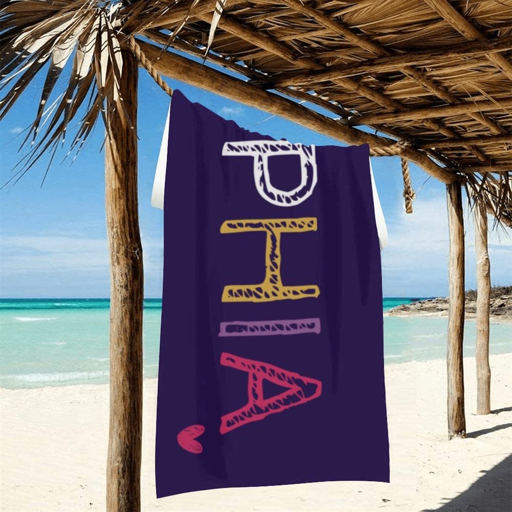 Custom Personalized Beach Towel with Name - Soft Bath Towel for Women, Men, Kids & Adults | Summer Pool Party, Vacation & Outdoor Activities Gift