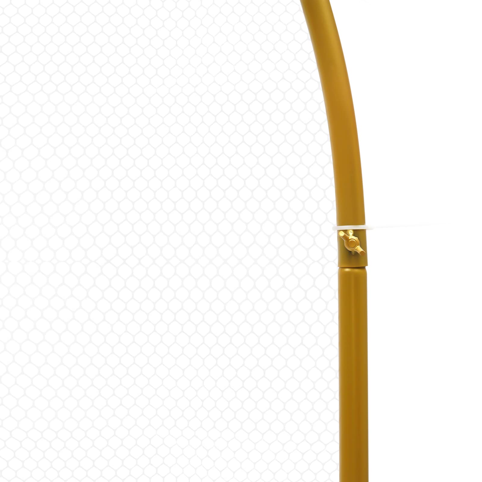 3.9 ft x 6.5 ft Modern Gold Square Wedding Arch - Sturdy Iron Metal Arbor Frame for Outdoor Weddings, Parties & Events - Perfect for Garden, Beach & Backyard Ceremonies