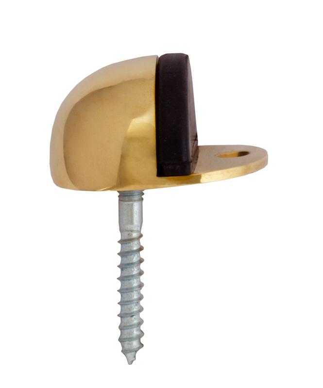 Brass Door Stop with Floor Mount - Heavy Duty Door Stopper for Home, Office & Commercial Use - Prevents Wall Damage & Noise - Ideal for Hardwood Floors & High Traffic Areas