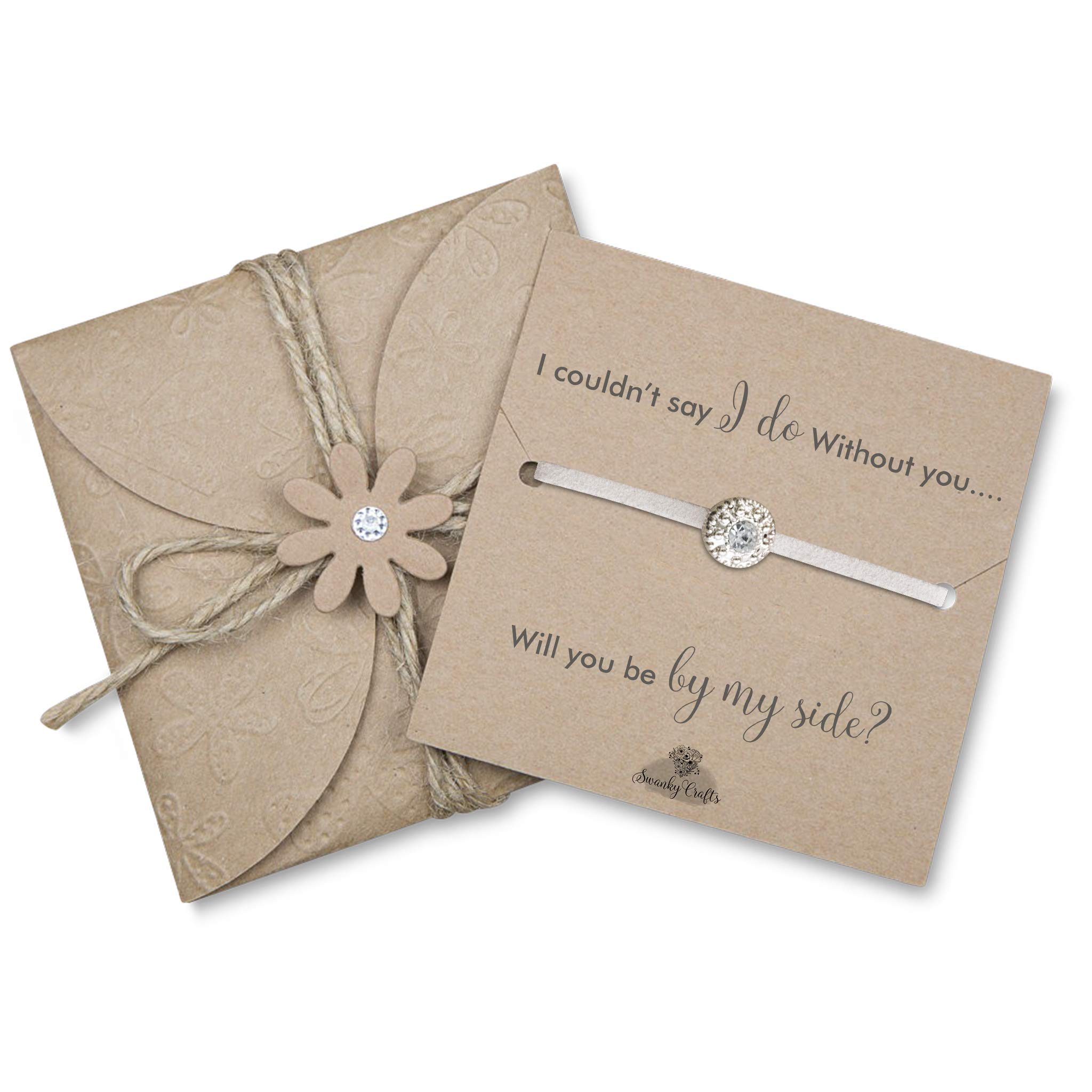 Will You Be My Bridesmaid Bracelet - Elegant Ivory Bridesmaid Proposal Gift Set for Wedding, Junior Bridesmaids - Perfect for Bachelorette Parties & Bridal Showers