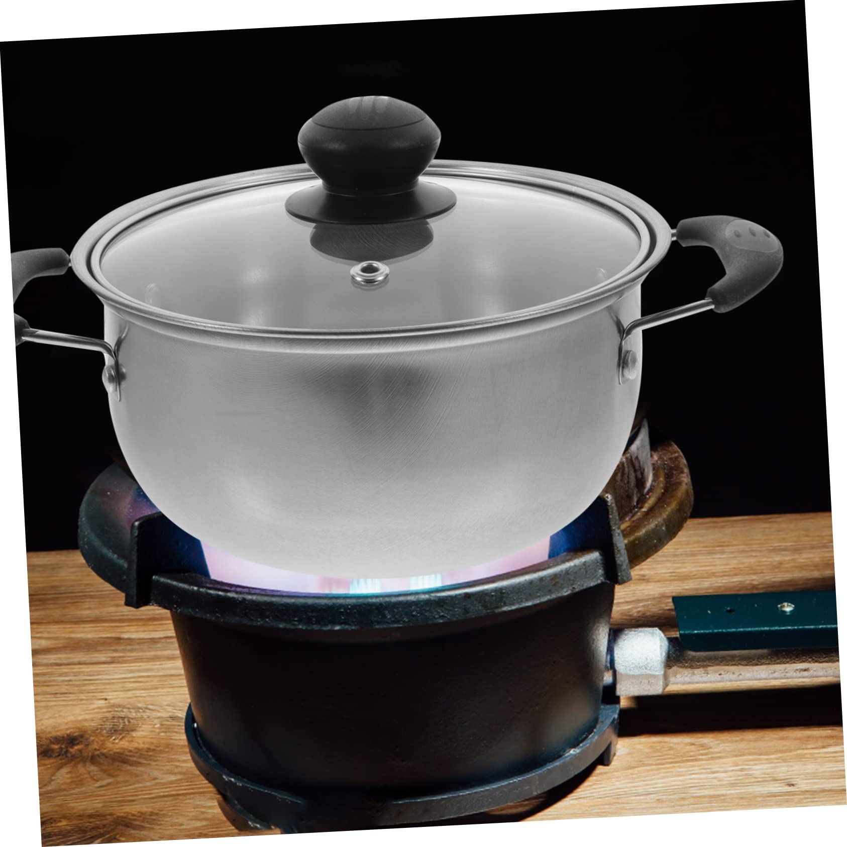 DOITOOL 1.6QT Small Stainless Steel Crock Pot with Lid - Stockpot, Soup Pot, Cooking Pot for Soups, Chili, Pasta, Curries & Stew - Perfect for Home Kitchen, Dorm Cooking & Camping Meals