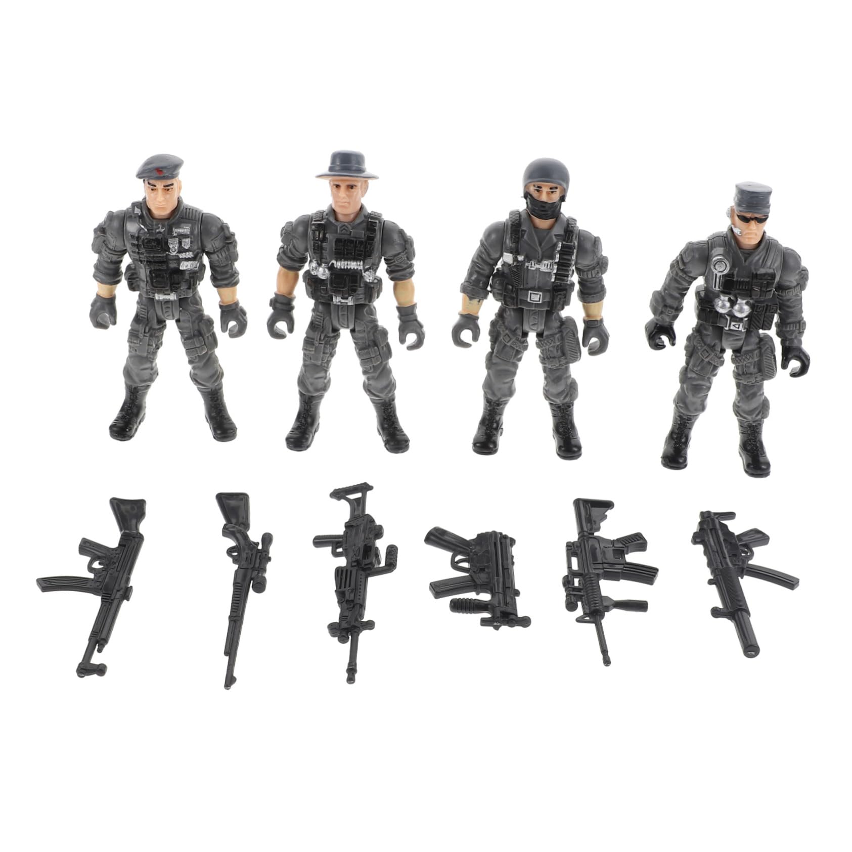 ARTIBETTER 1 Set Plastic Army Soldier Toy Figures - 12PCS Assembled Military Playset for Kids, Mini Model Soldiers for Birthday Party Favors, Collectible Scene Toys & Child Puppet ABS - Perfect for War Games, Battle Dioramas & Kids' Imaginative Play