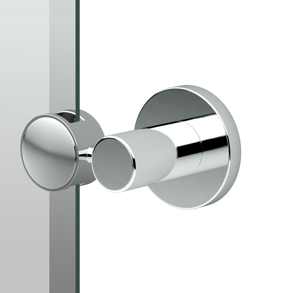 Gatco 4689LG 32-Inch Frameless Oval Bathroom Mirror - Chrome Wall Mount Beveled Tilting Vanity Mirror with Chrome Brackets for Modern Bathroom Decor
