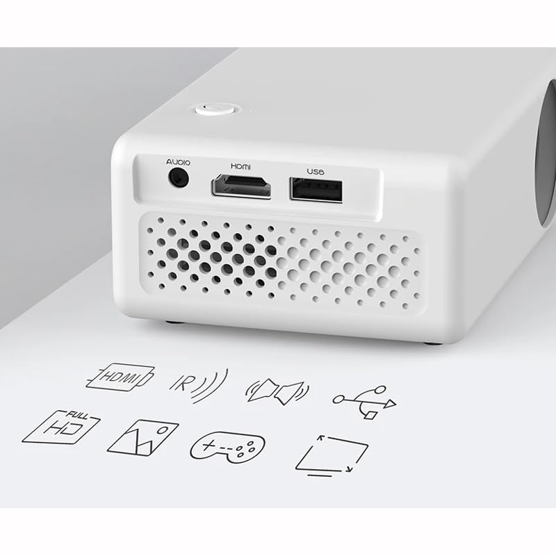 VVHUDA 1080P Portable LED Projector for Home Theater, Outdoor Movies & Gaming | USB, HDMI, Speaker Compatible | Perfect Gift for Movie Lovers & Gamers