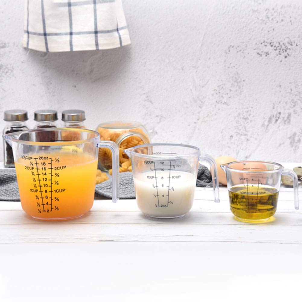 150ml/300ml/600ml Kitchen Measuring Cup with Handle - Precise Water, Milk & Egg Measurement Tool (Pink) - Perfect for Baking, Cooking & Coffee Brewing