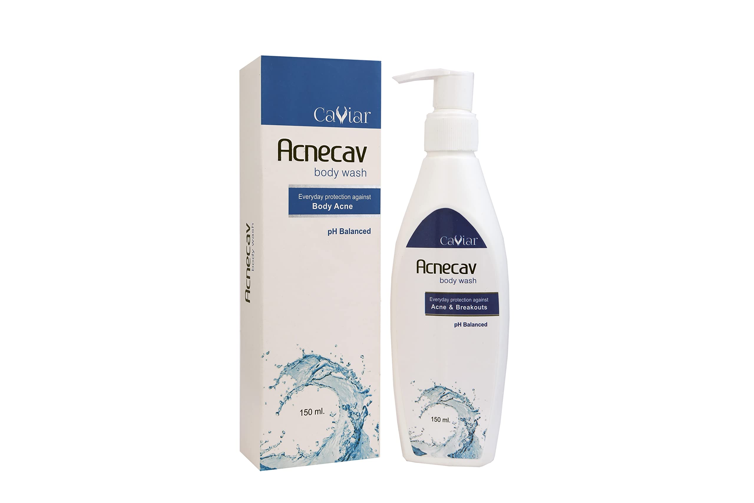 ACNECAV Acne-Fighting Body Wash - 150ml for Clear & Healthy Skin | Gentle Cleansing for Face & Body | Ideal for Daily Shower & Gym Use