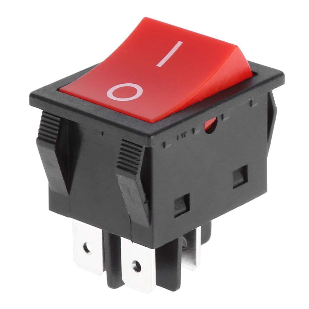 Waterproof 4-Pin Marine Rocker Switch with Red LED Lights - Durable Toggle Switch for Electrical Equipment, Easy to Control | Ideal for Boats, RVs, and Outdoor Power Applications