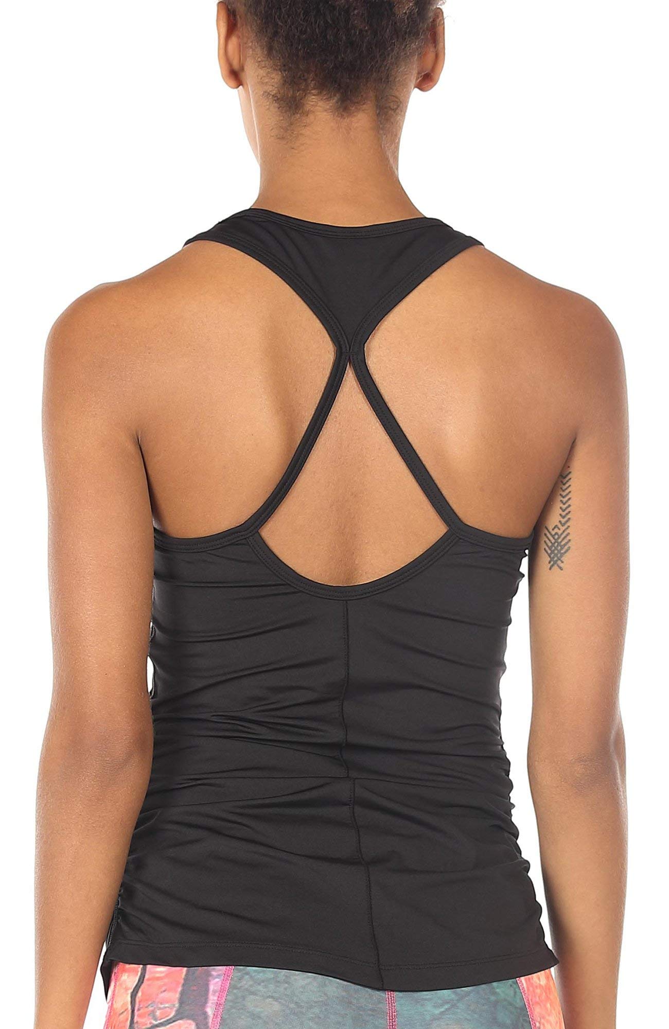 Icyzone Women's Workout Yoga Fitness Sports Racerback Tank Top - Breathable & Moisture-Wicking for Gym, Running & Yoga Sessions