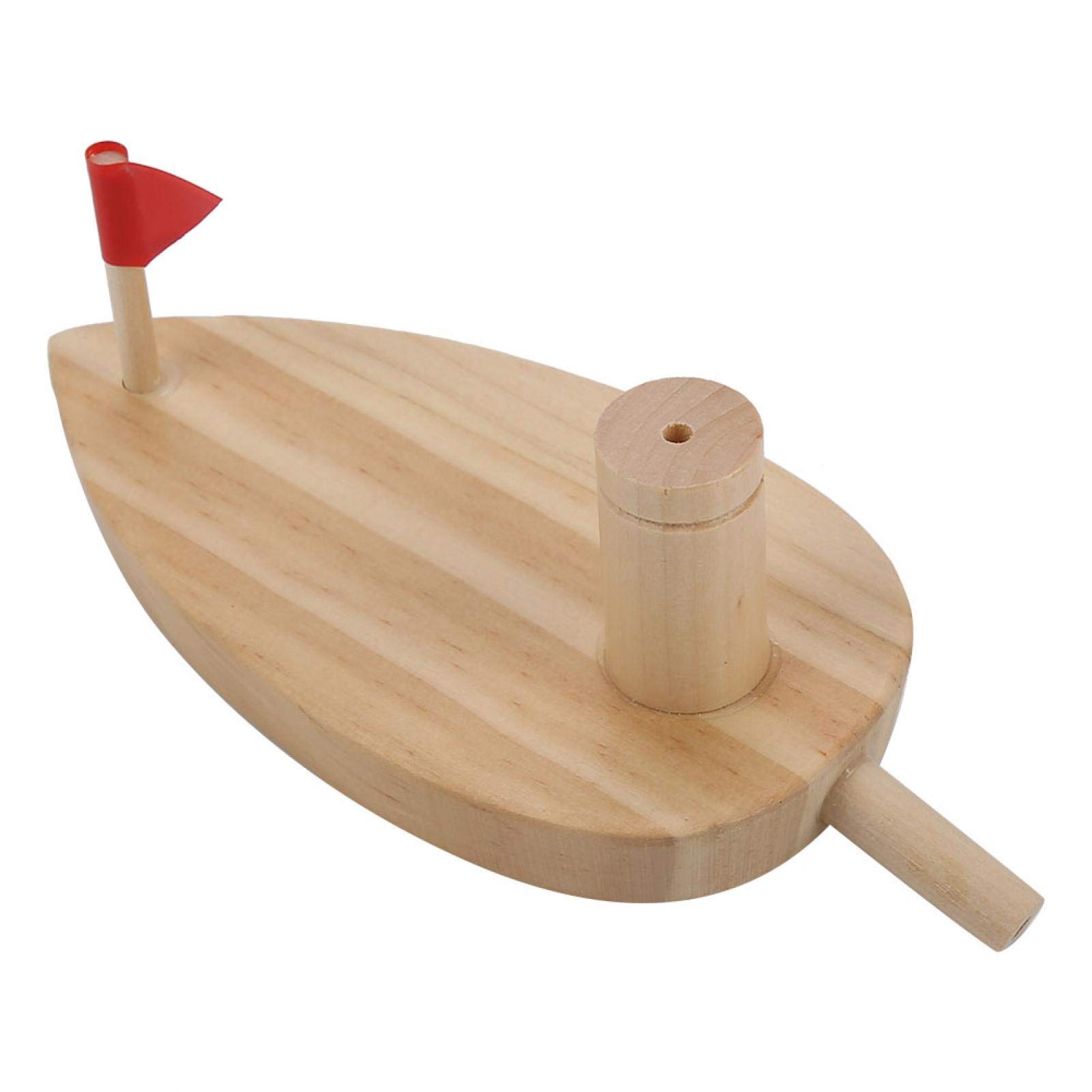Balloon Powered Wooden Boat Toy - Inertial Balloon Boat for Kids, Fun Water Play & Bath Time Toy - Perfect for Pool, Bathtub, and Outdoor Play