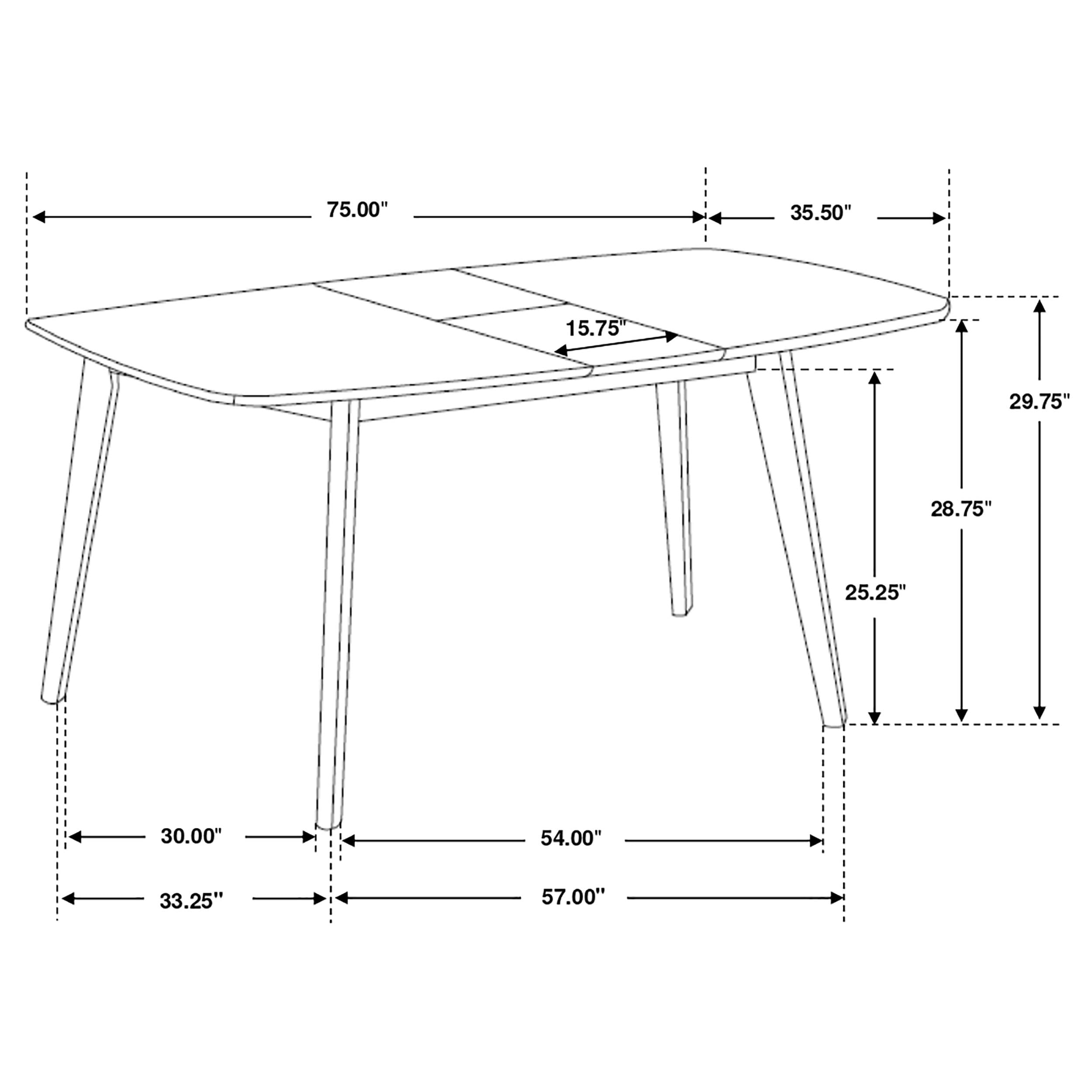 Natural Walnut Coaster Dining Table - 106591 - Perfect for Small Spaces, Apartments & Breakfast Nooks