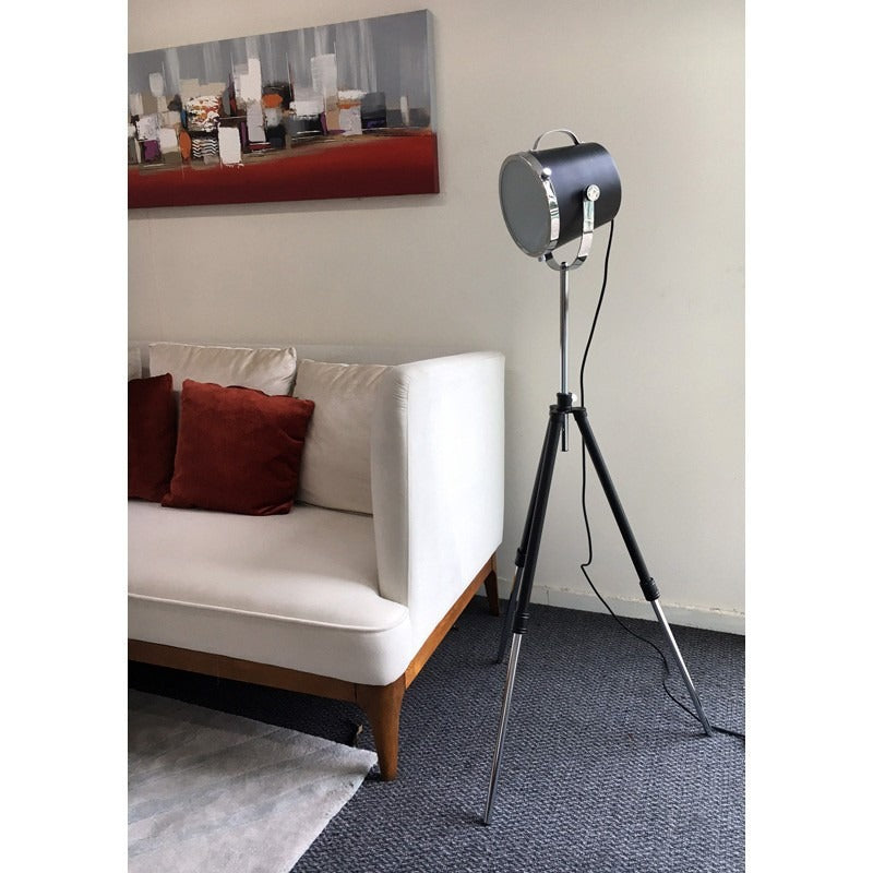 Nautical Floor Lamp Black - Modern Coastal Decor for Living Room, Bedroom, or Office Lighting