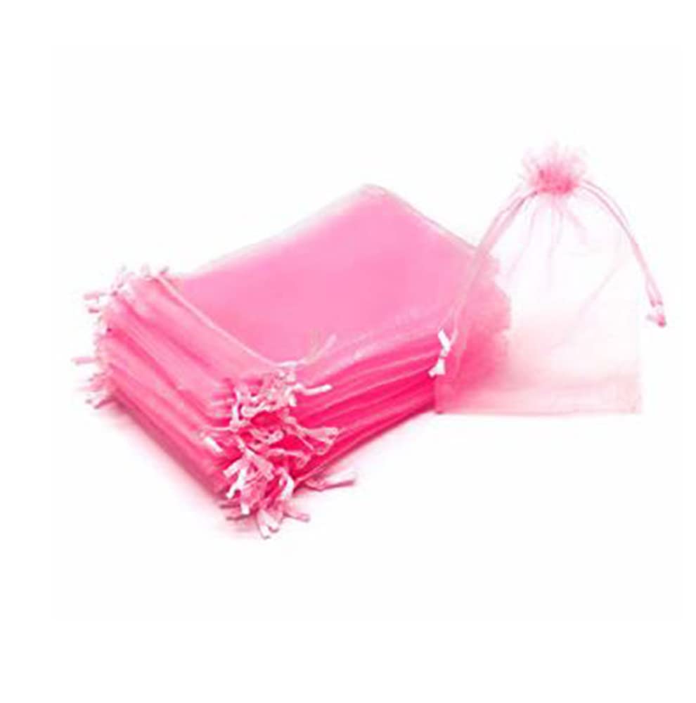Premium Organza Drawstring Bags 10x14cm - Elegant Wedding Favor Pouches, Party Gift Bags, Jewelry Packaging (Pack of 40) - Perfect for Bridal Showers, Baby Showers & Special Events