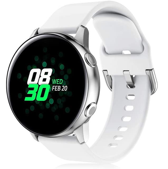 AONES 2-Pack Silicone Replacement Watch Band for Emporio Armani Matteo Smartwatch - Soft Durable White Strap | Perfect for Workouts, Running & Everyday Wear