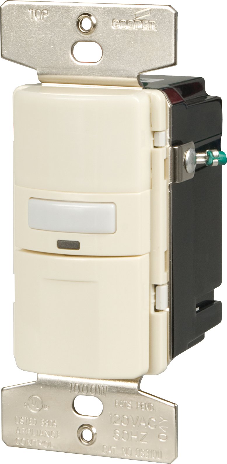 Eaton VS310U-LA-K Motion Sensor Light Switch - Automatic Vacancy Sensor Wall Switch, Light Almond Finish for Home, Office & Commercial Use
