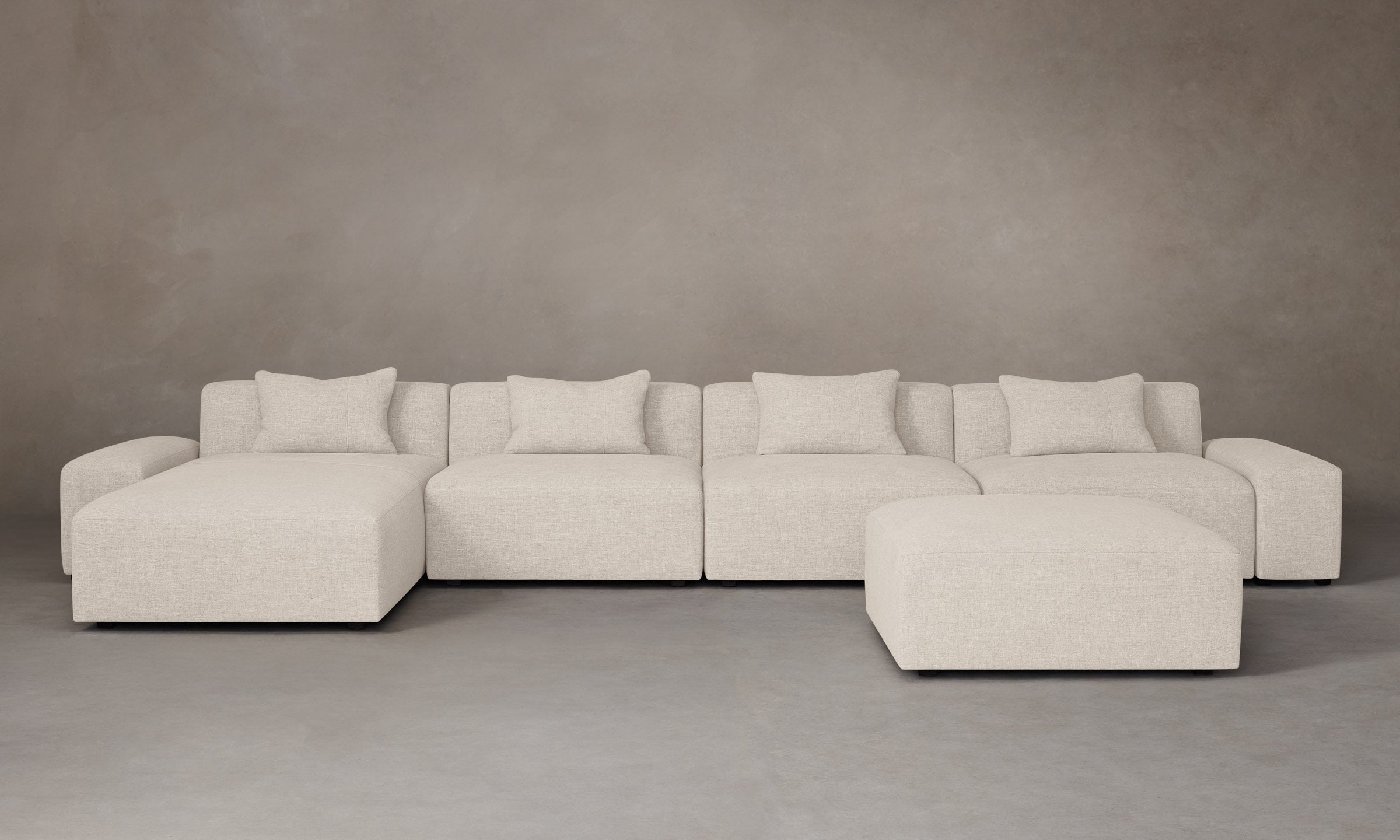 The Breuer Modular Sectional Sofa with Heritage Belgian Linen Upholstery - Premium Comfort for Living Room, Lounge & Entertainment Spaces