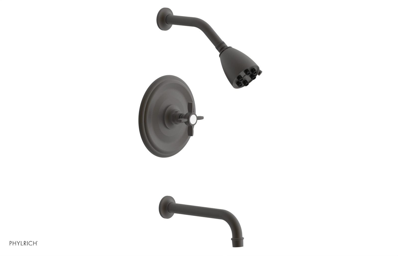 Jamestown Pressure Balance Tub & Shower Set with Cross Handle - Model 165-26 | Perfect for Bathroom Renovation & Modern Home Upgrade