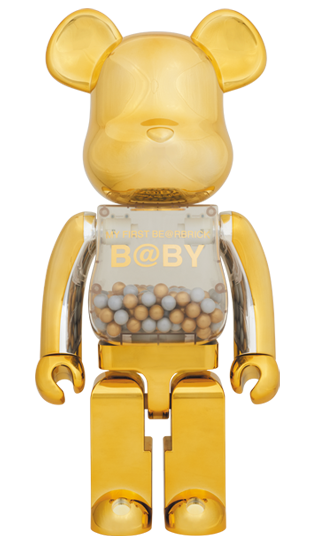 MEDICOM BE@RBRICK 1000% Pink & Gold Bearbrick Collectible Set of 2 - Limited Edition Art Toy for Display & Investment - Perfect for Home Decor, Office Display & Gift for Collectors