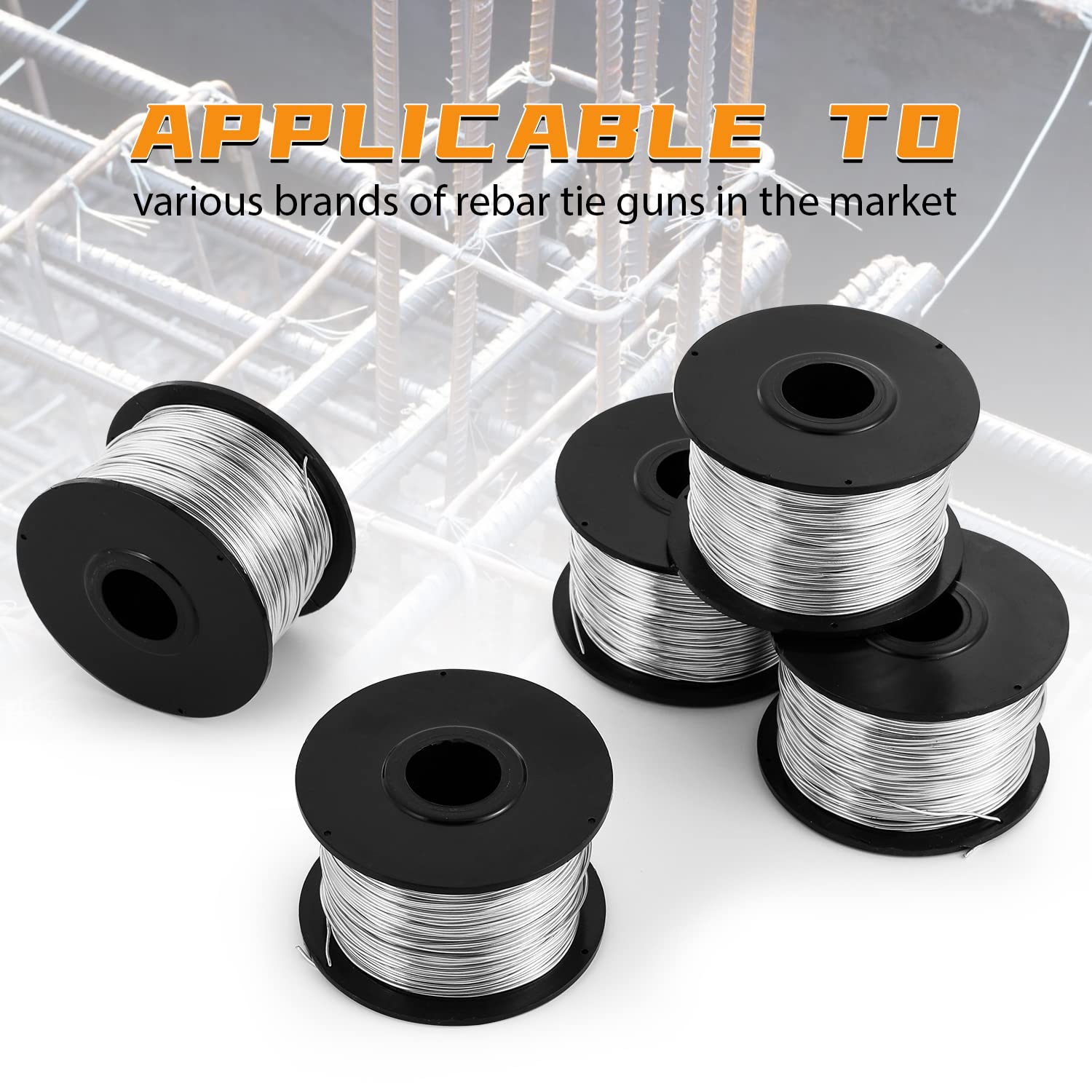 5PCS Stainless Steel Rebar Tie Wire - 1/32