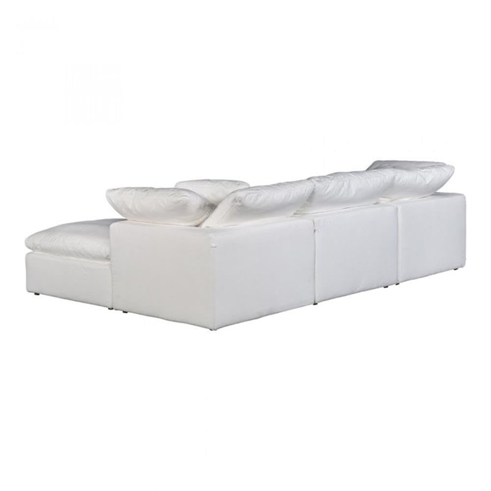 Clay Lounge Modular Sectional Sofa - White Performance Fabric - Perfect for Living Room, Family Room & Modern Home Decor