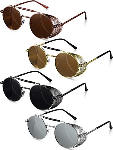 Black Frame Grey Lens, Silver Frame Silver Lens, Gold Frame Brown Lens, Brown Frame Brown Lens
