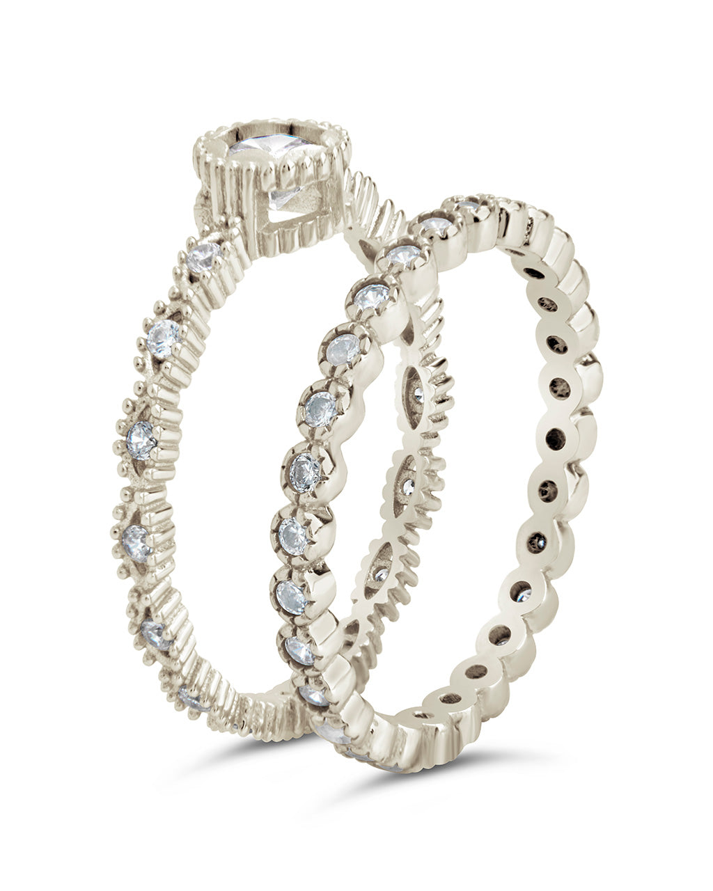 Beatrice CZ Stacking Ring Set for Women - Elegant Cubic Zirconia Fashion Rings for Layering & Everyday Wear - Perfect Gift for Birthday, Anniversary & Valentine's Day