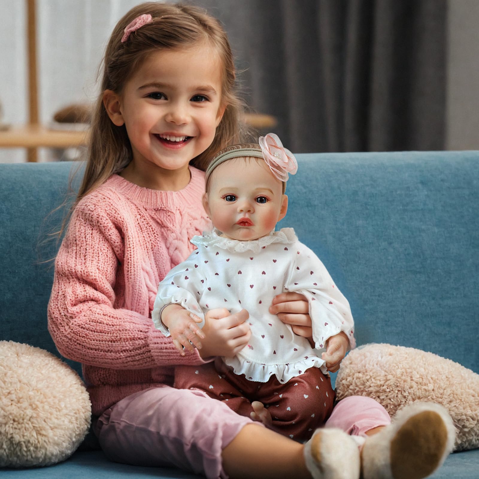 **18 Inch Realistic Reborn Baby Doll for Girls - Lifelike Newborn Baby Doll with Soft Weighted Body & Accessories | Perfect Gift for Kids 3+ Years Old | Role Play, Collectible & Therapy Use**
