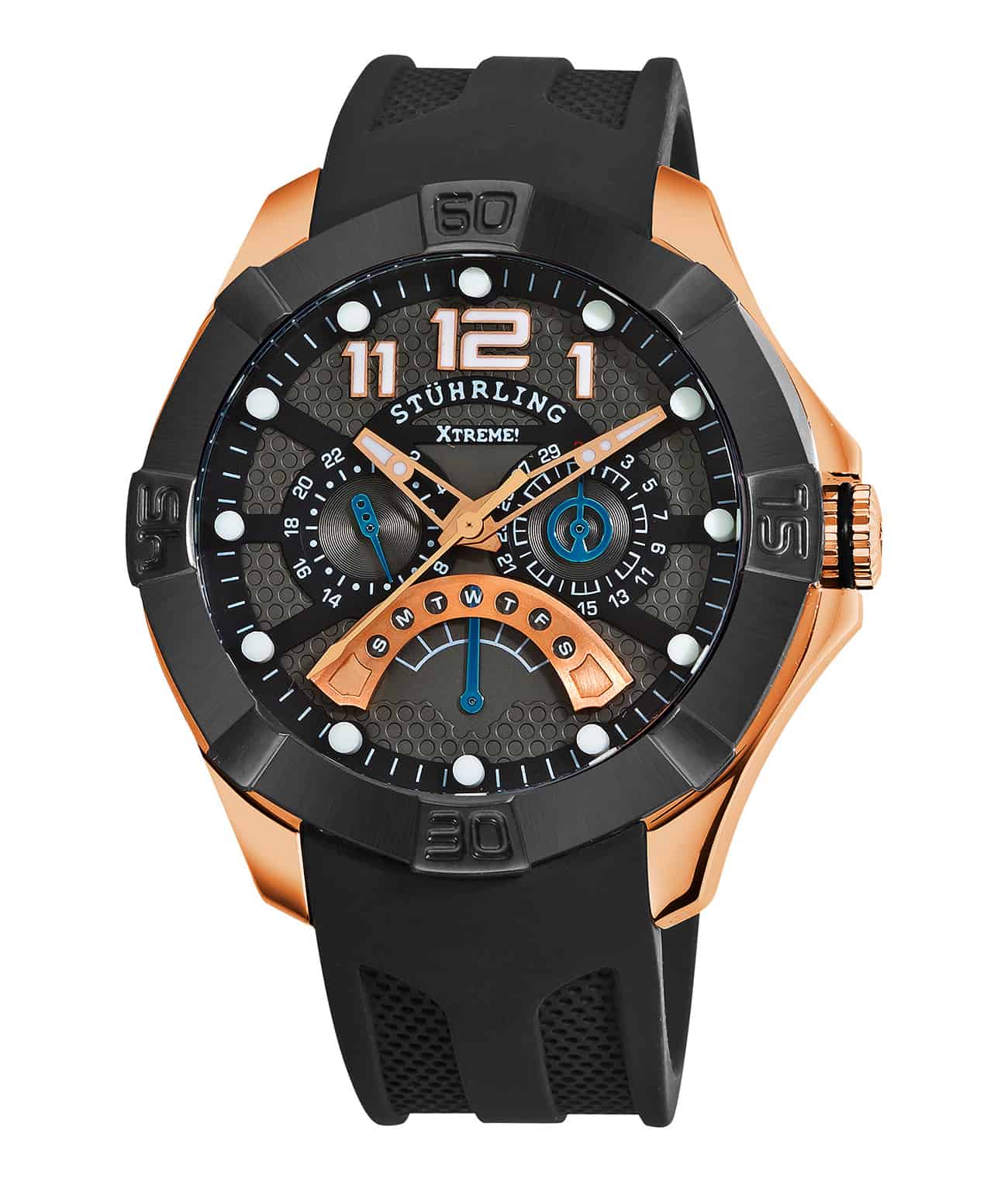 Black Dial / Black PVD Case / Yellow Silicone Strap Black PVD Tang Buckle