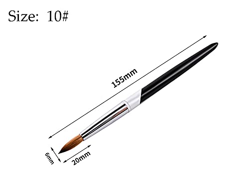 Professional Acrylic Nail Brush Set - 5 Sizes (8/10/12/14/16) for Nail Art, Painting & Builder Gel Application - Perfect for Salon, Home Manicures & DIY Nail Designs