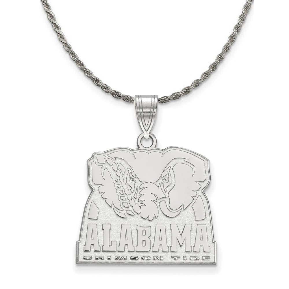 Black Sterling Silver Chain for Alabama Logo Pendant - Perfect for Gifts & Jewelry