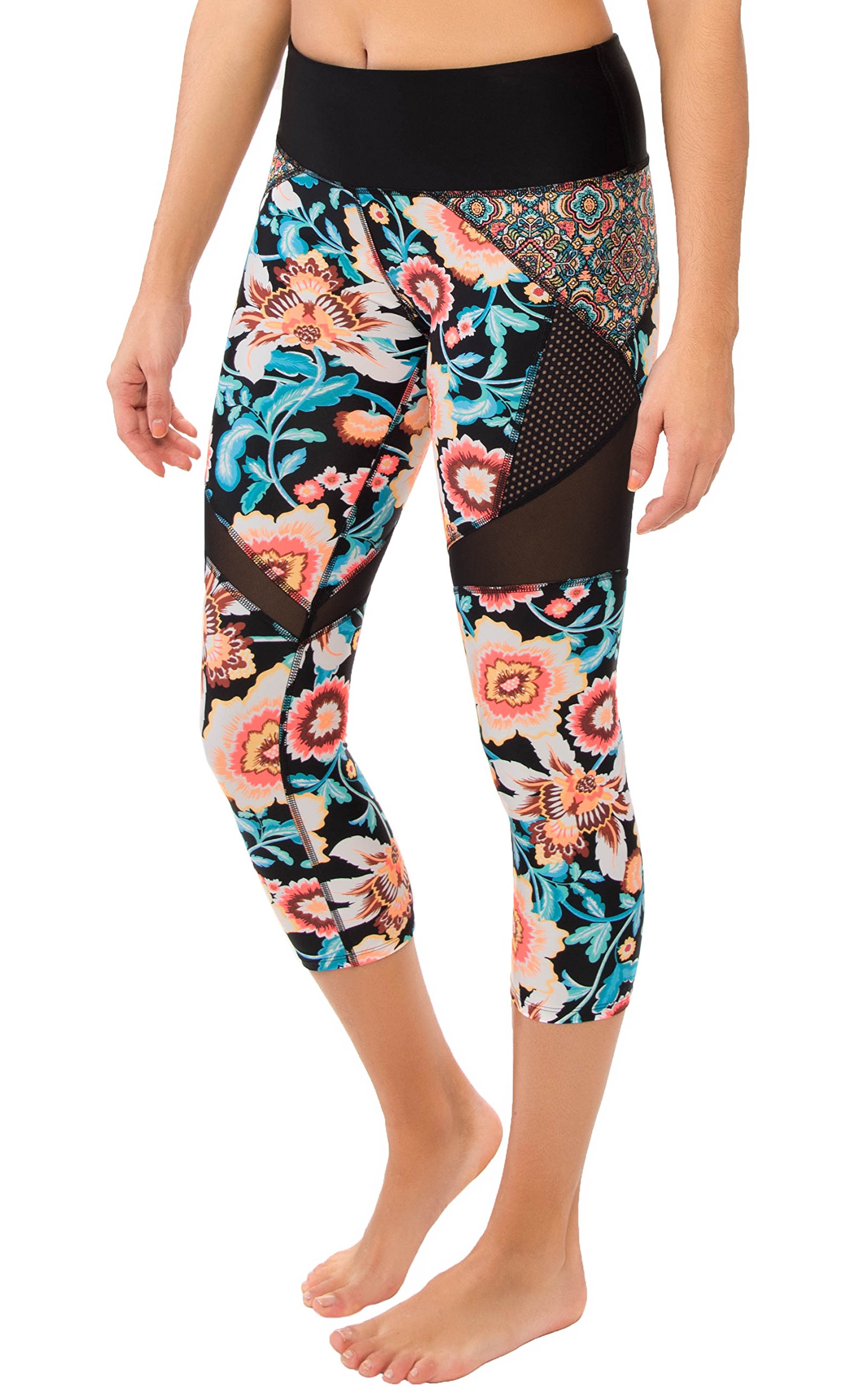 Body Glove Women's Ambrosia Propel Capri Leggings - High-Waisted Yoga Pants with Moisture-Wicking Fabric for Running, Workout & Lounge Wear