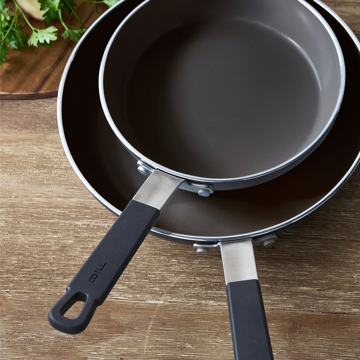 Bobby Flay by GreenPan Professional Ceramic Nonstick 8 and 10 Inch Fry Pan Set - Black | Durable Cookware for Home & Restaurant Use | Perfect for Sautéing, Frying & Cooking Eggs