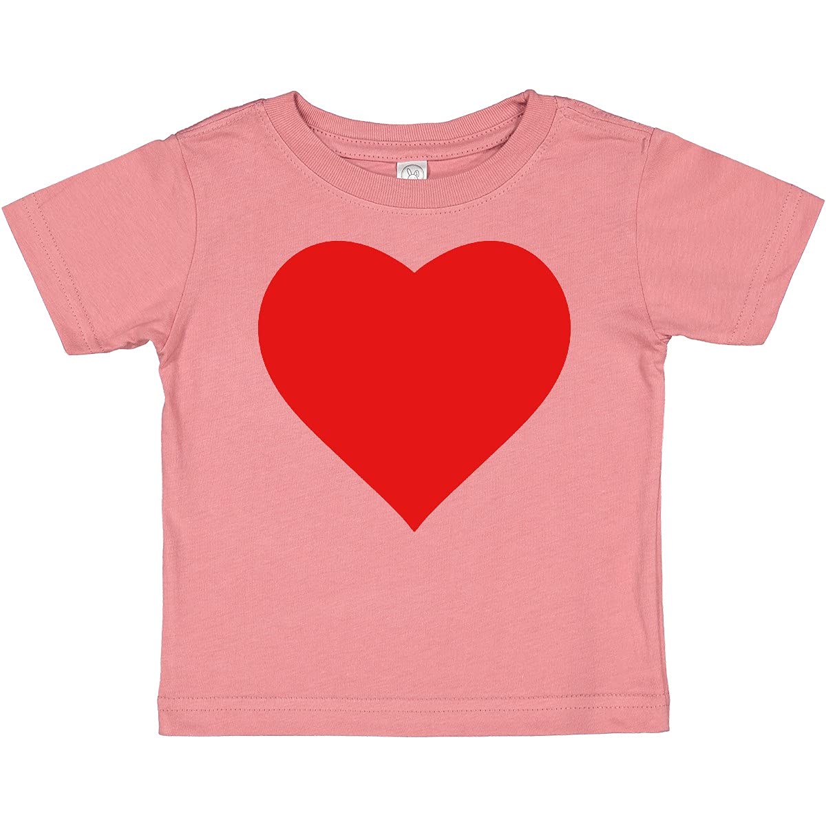 Inktastic Red Heart Baby T-Shirt - Cute Infant Bodysuit for Boys & Girls | Perfect for Valentine's Day, Family Photos & Everyday Wear