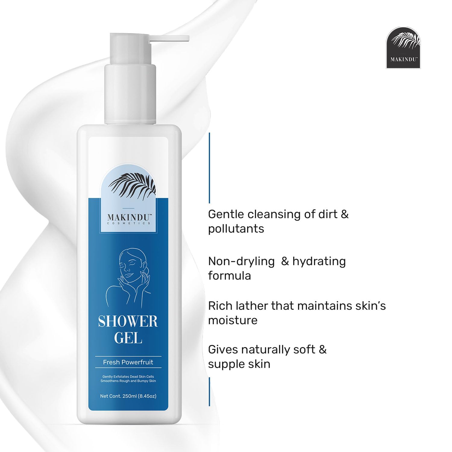 MAKINDU Cosmetics Special Combo - Fresh Power Fruit Body Wash & Shower Gel (250ml) + Perfect Radiance Whitening Day Cream (50g) | Hydrating & Brightening Skincare Set for Daily Use & Gifting