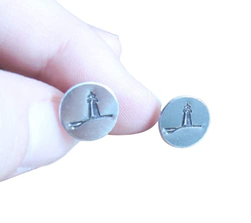 925 Sterling Silver Lighthouse Stud Earrings for Women - Nautical Jewelry Gift for Beach Lovers & Sailor Enthusiasts