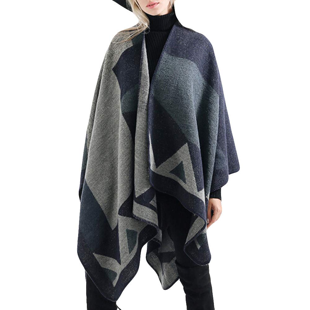 Women's Cashmere Knit Poncho Cape & Cardigan Sweater - Soft Winter Shawl Coat for Women - Cozy Fashion Outerwear for Fall, Winter & Holiday Parties