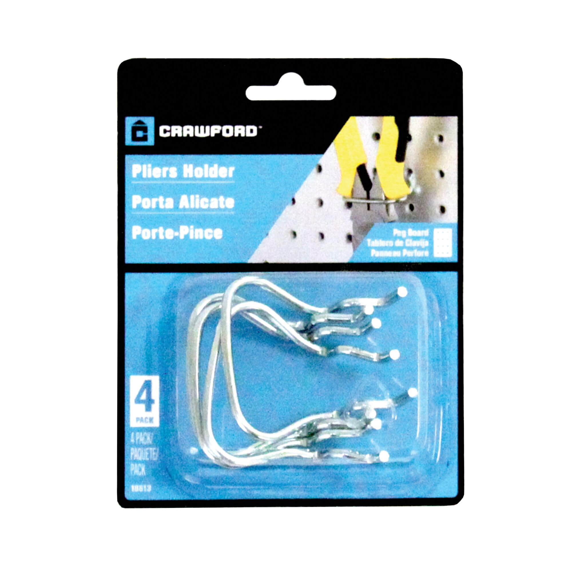 Crawford 18613 Peg Plier Holder 2 Pack - Heavy Duty Clamp Organizer for Tools, Garage & Workshop Storage - Perfect for DIY, Woodworking, and Home Improvement Projects
