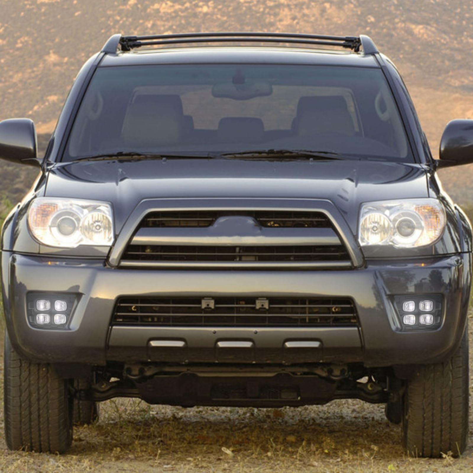 BINGIGOO 2PCS LED Front Fog Lights with Switchback & Amber Turn Signal - Compatible with Toyota 4Runner 2006-2009 SR5 Limited (DRL & Daytime Running Lights) - Perfect for Off-Roading & Night Driving