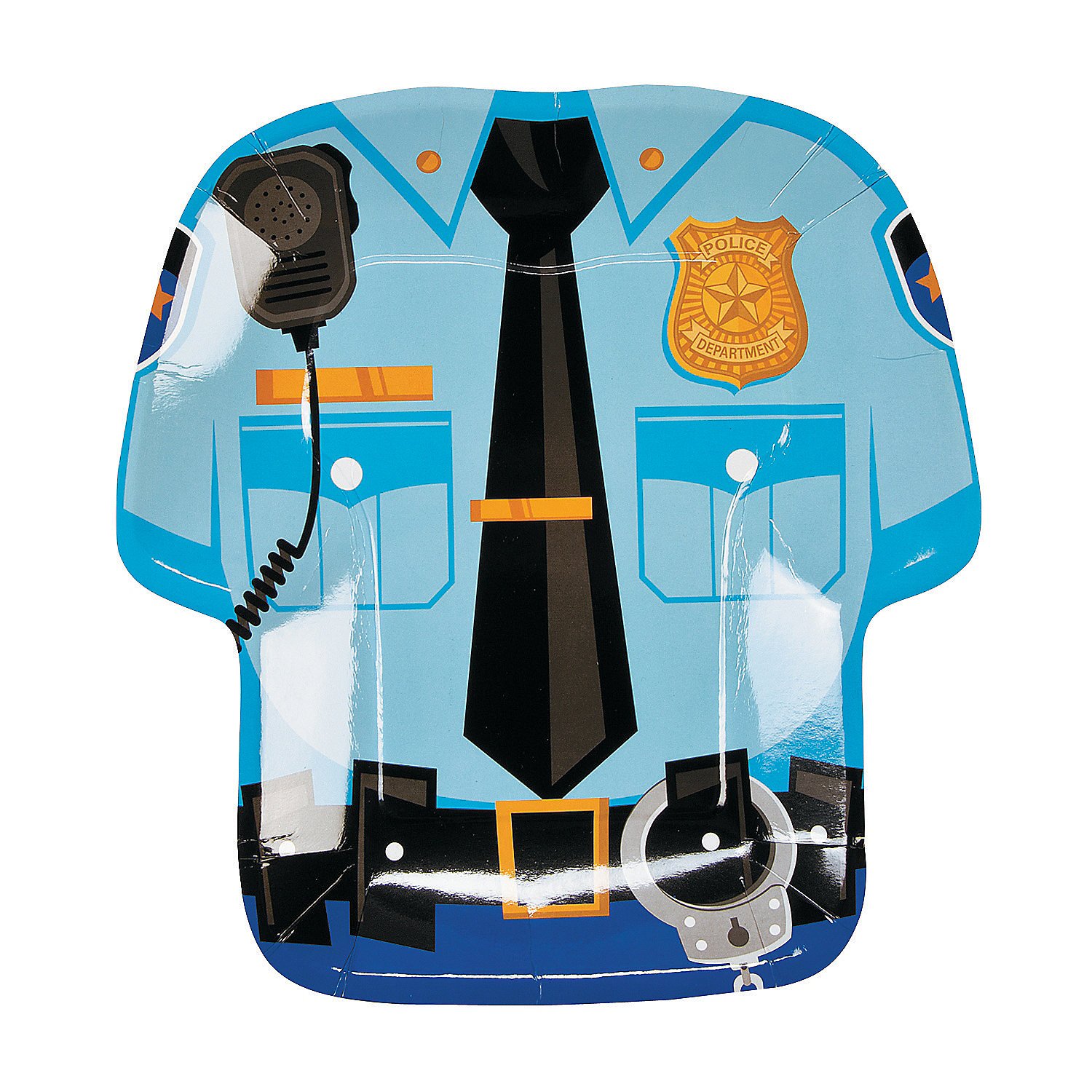 Fun Express Police Themed Birthday Party Dinner Plates - 8-Piece Set for Kids' Birthday Parties, Themed Events & Celebrations - Durable Printed Tableware for Cake, Snacks & Desserts