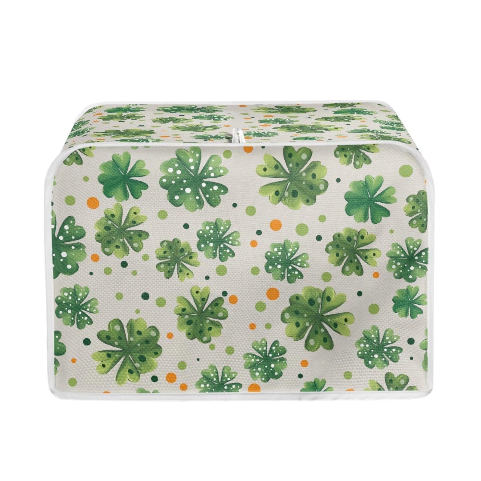 Clover 2 Slice Toaster Cover - Microwave Oven Dustproof Protector for Small Kitchen Appliances - St. Patrick's Day Decorative Accessory - Perfect for Home, Office & Dorm Room Use