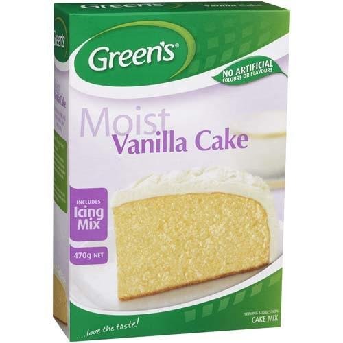 Premium Greens Traditional Vanilla Cake Mix - 16.6oz (470g) | Easy Baking Mix for Homemade Cakes, Cupcakes & Desserts | Perfect for Birthdays, Parties & Family Gatherings